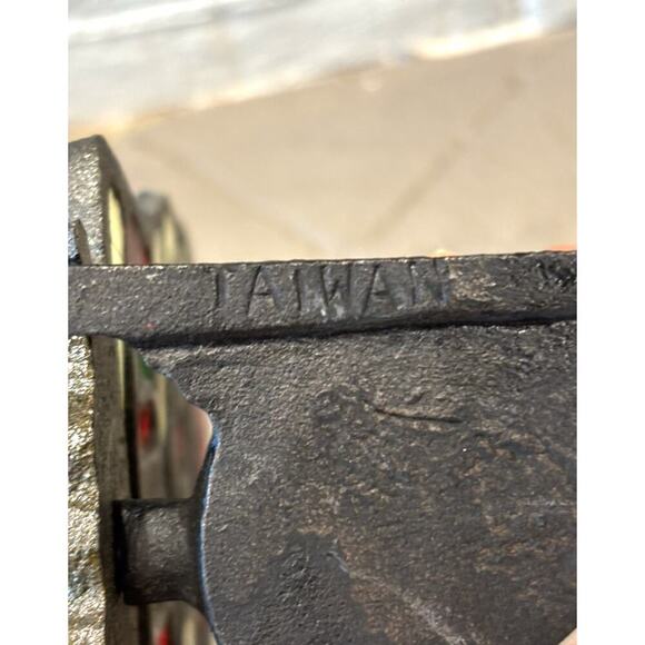 Vintage Christmas Tealight Candle Holder Santa Claus Stained Glass - Picture 6 of 9